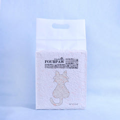 FOURPAW Tofu Cat Litter Hilton Floral Scent, contenedor práctico para cambios diarios