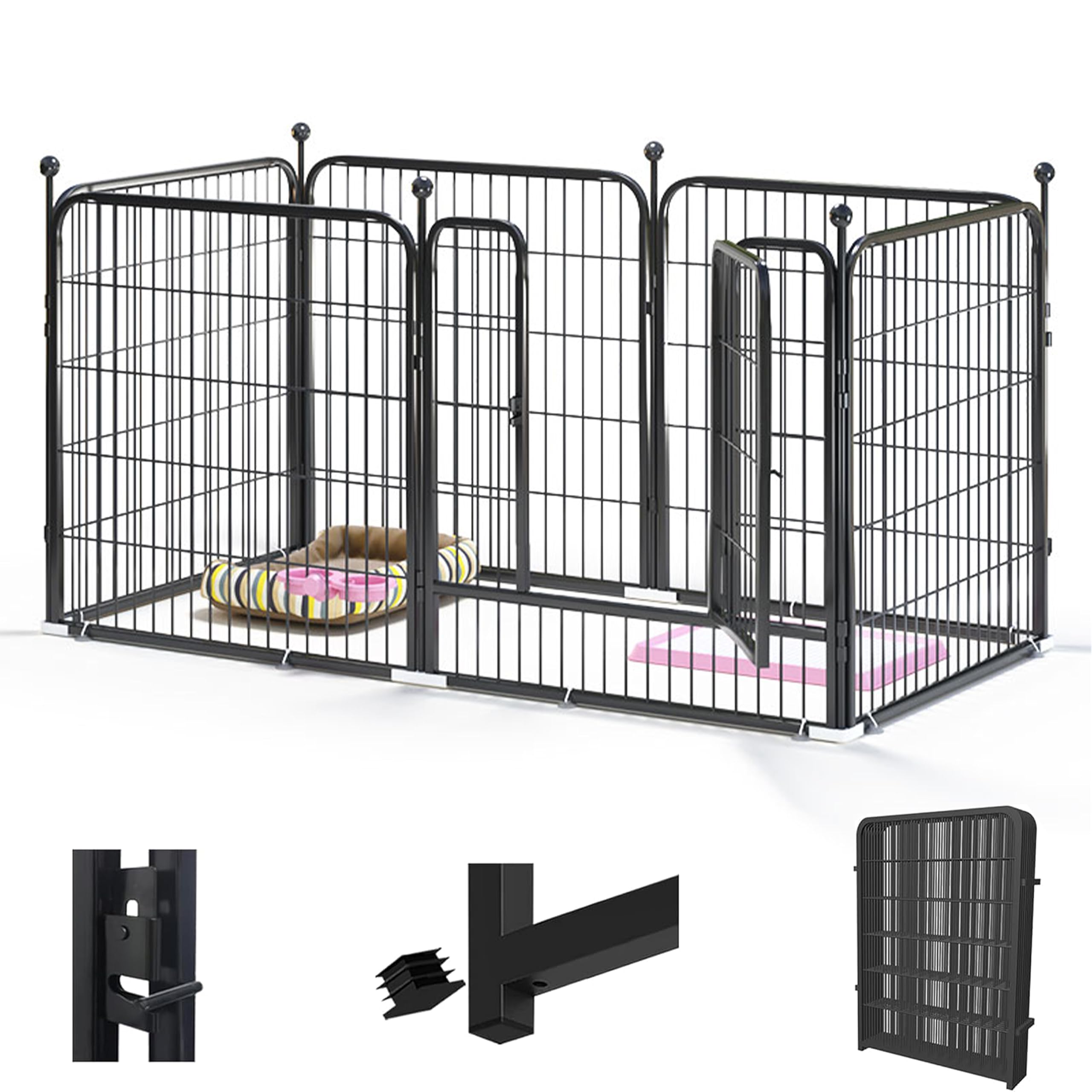 FOUWICK corral para perros pequeños en interior, espacio seguro para jugar