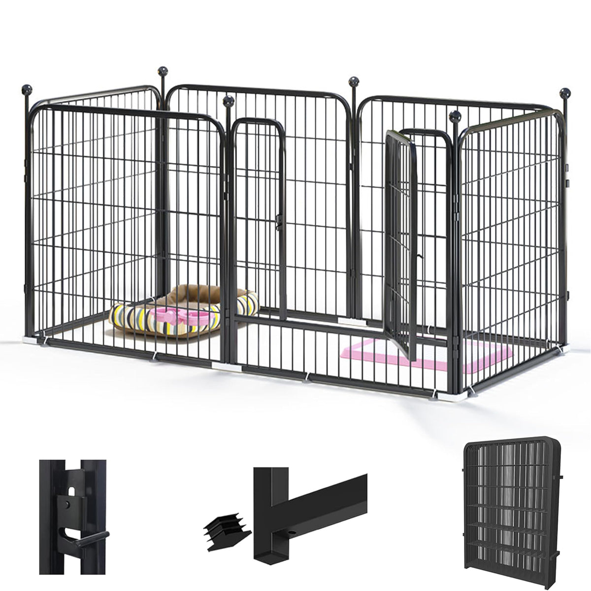 FOUWICK corral para perros pequeños en interior, espacio seguro para jugar