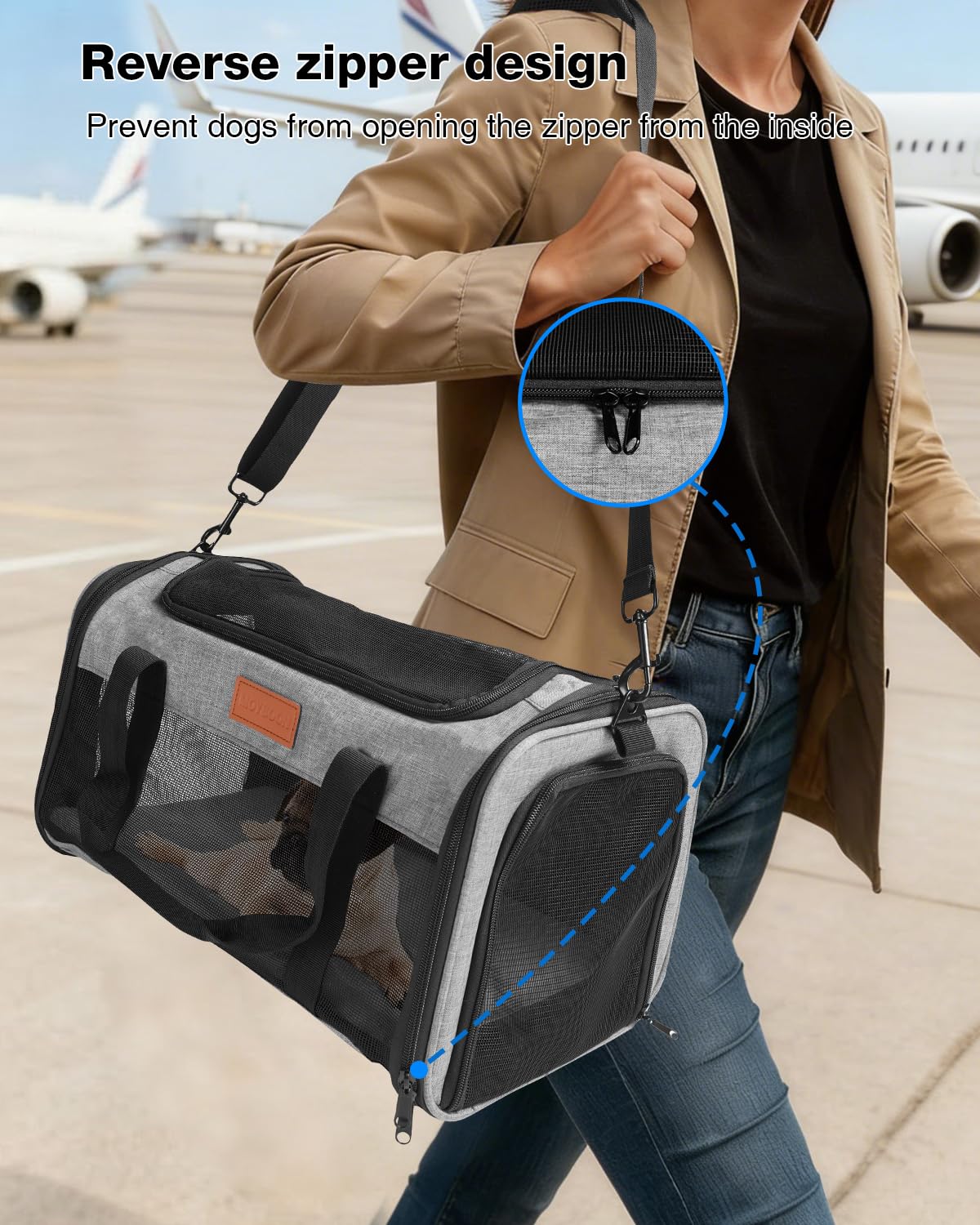 FOXFOCUS transportín con armazón reforzado mantiene la forma estable.