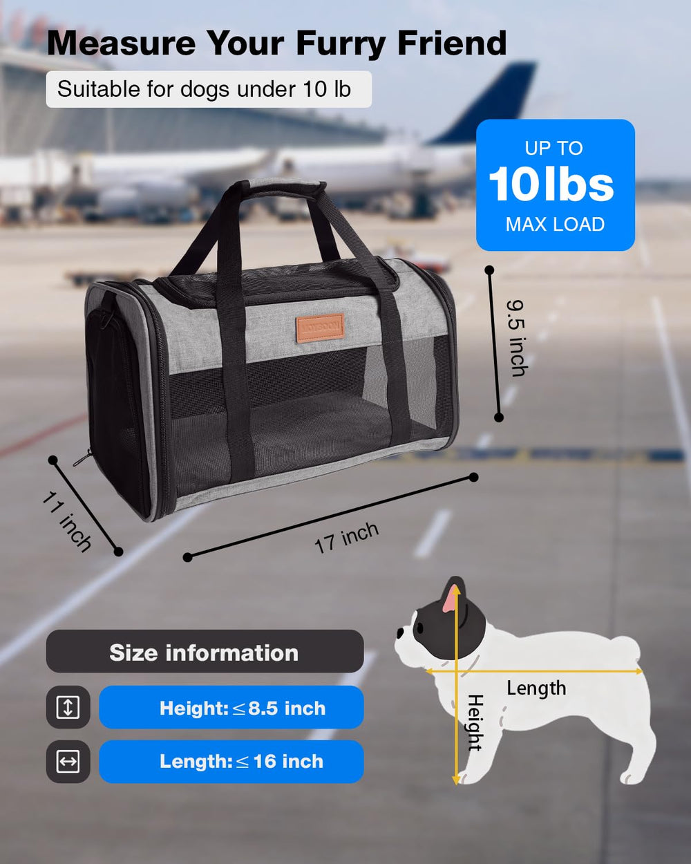 FOXFOCUS transportín con entrada lateral para acceso rápido.