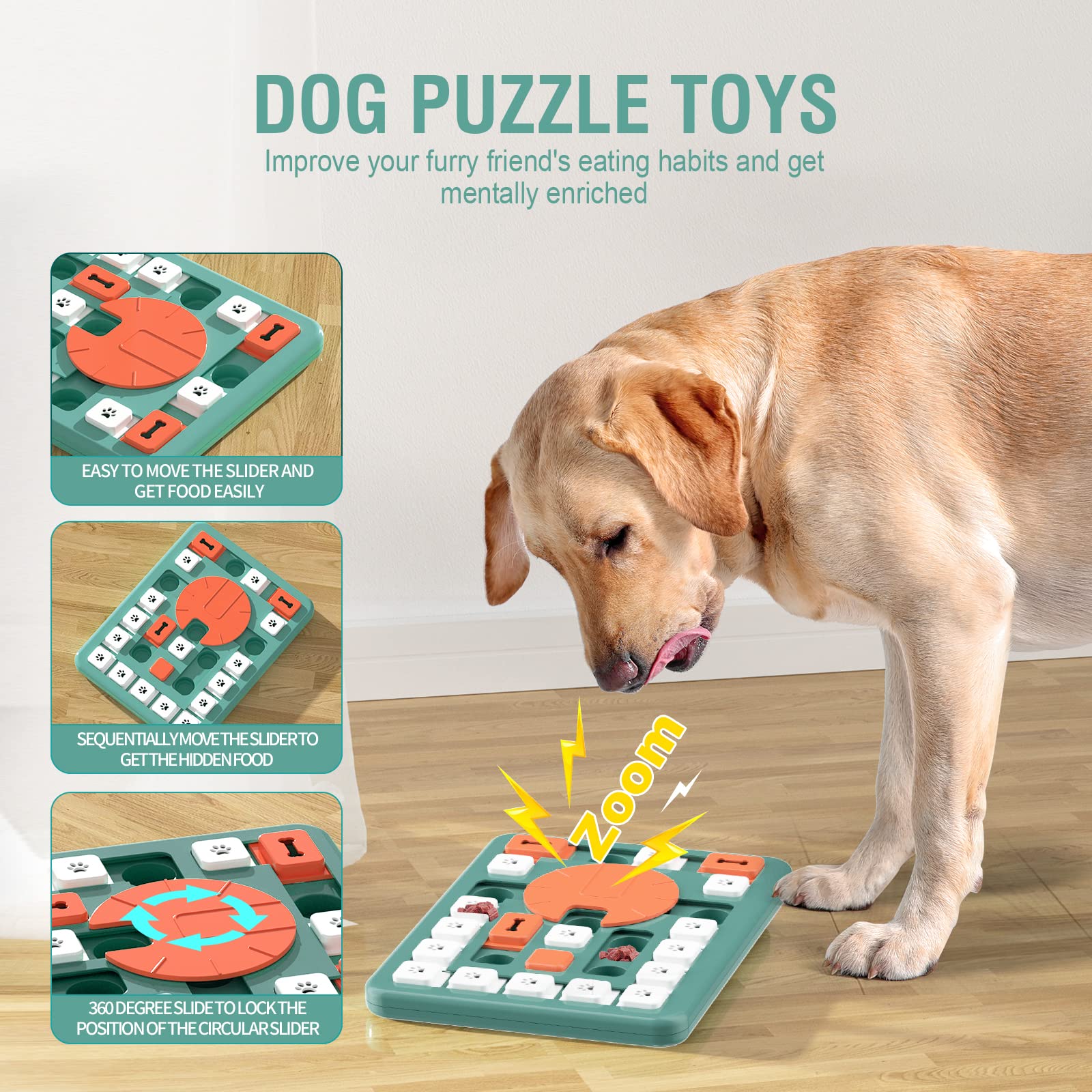 FOXMM juguete interactivo para perro con sonido, ideal para captar atención y ampliar el juego