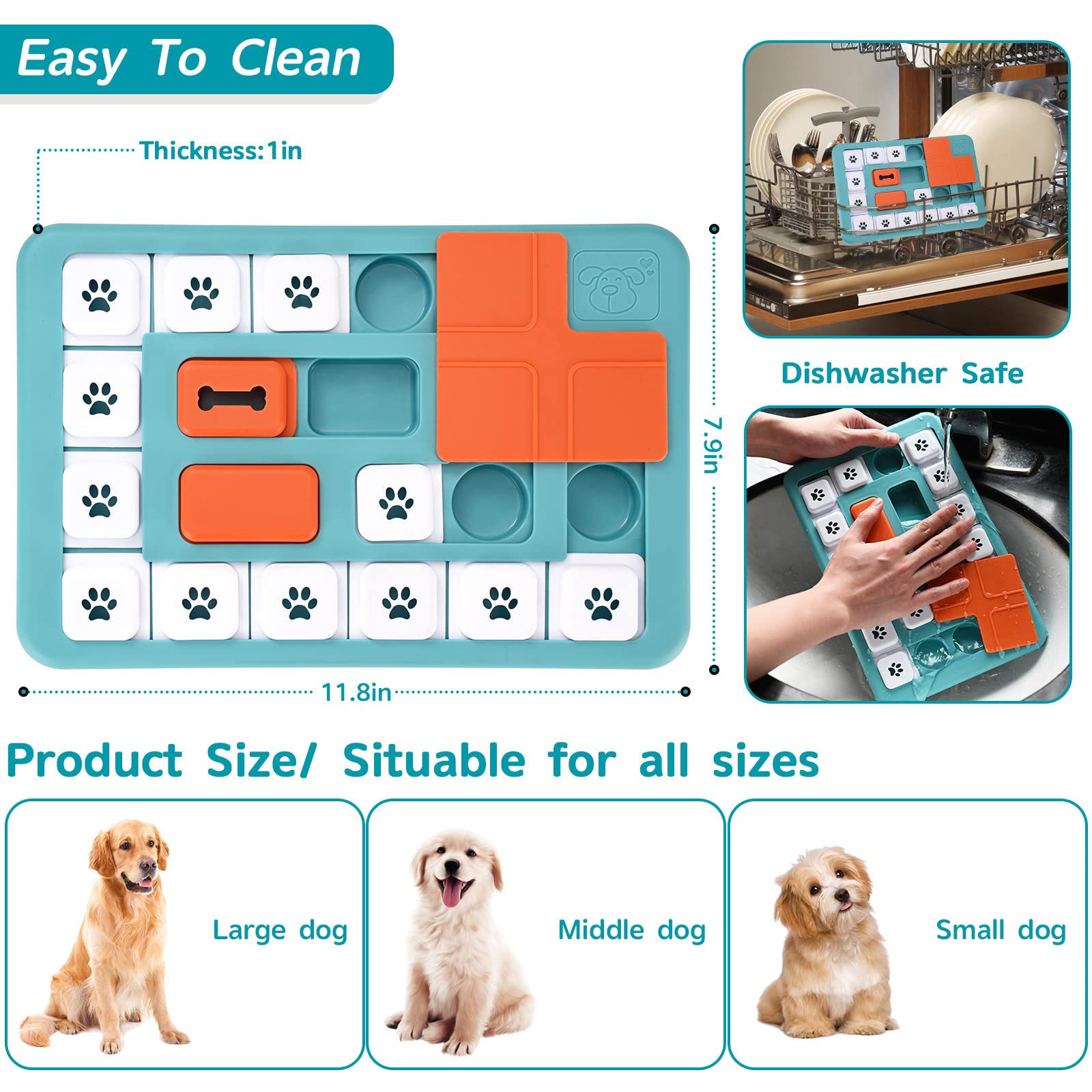 FOXMM juguete puzzle interactivo para perros, ideal para entrenamiento y entretenimiento diario