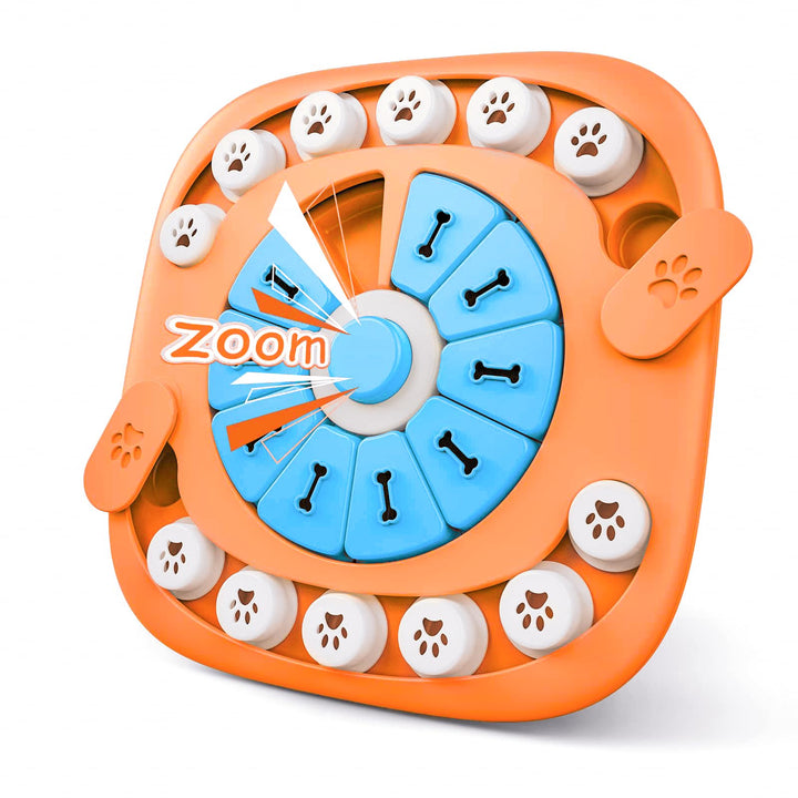 FOXMM Juguete puzzle para perros con sonido estimula atención durante el juego interactivo.