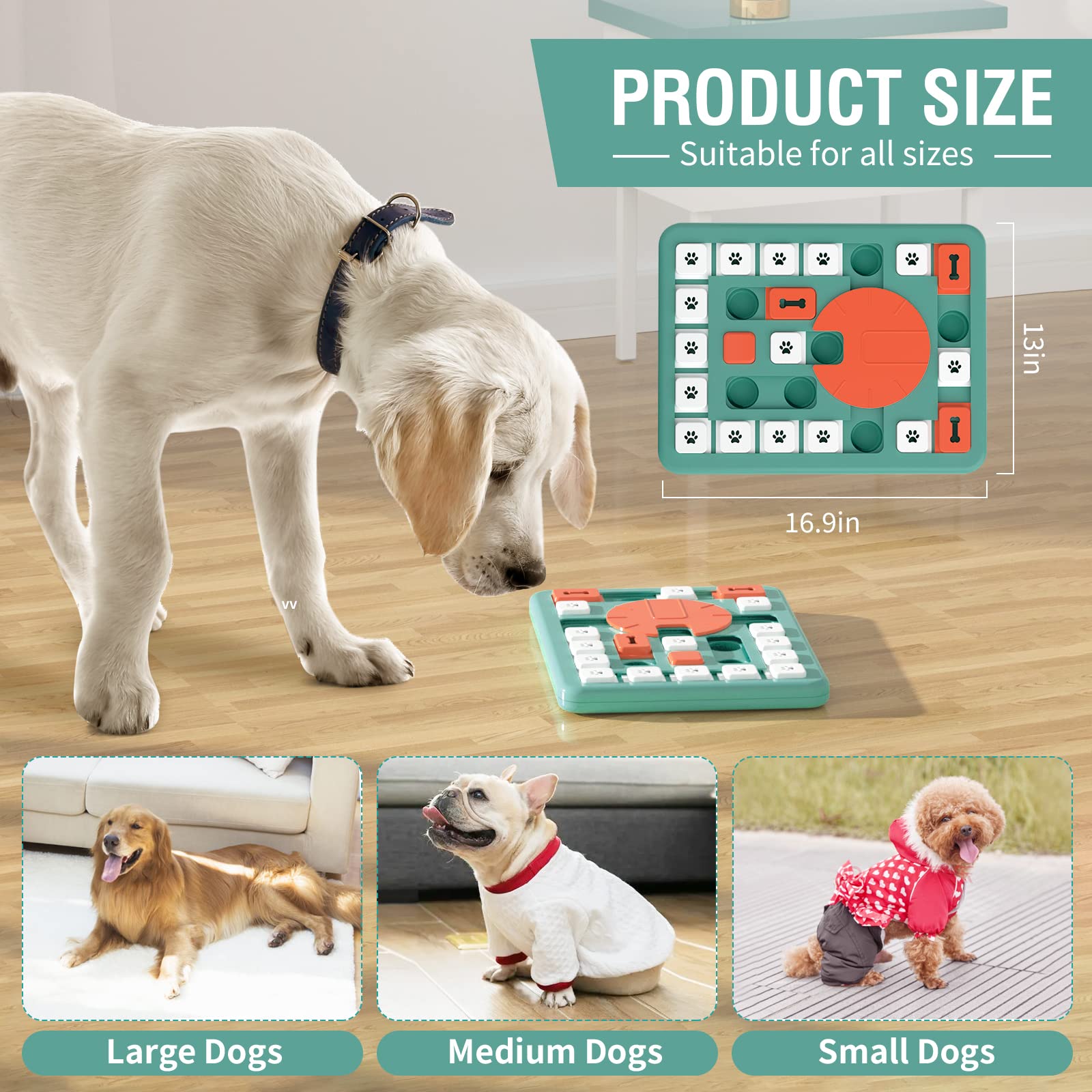FOXMM puzzle para perro con piezas no removibles para mayor seguridad
