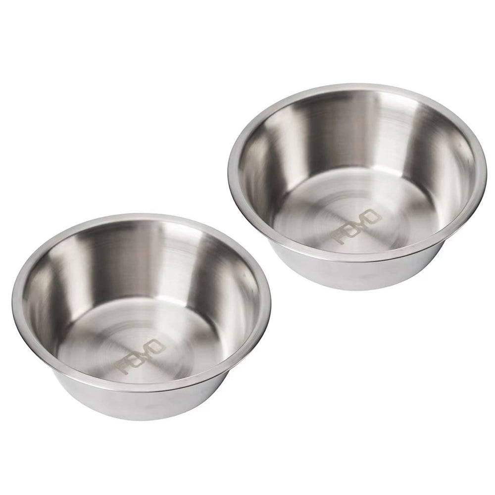 FOYO cuencos de acero inoxidable, juego de dos, para comida y agua