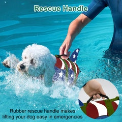 Fragralley chaleco salvavidas con asa de rescate facilita levantar al perro en emergencias.