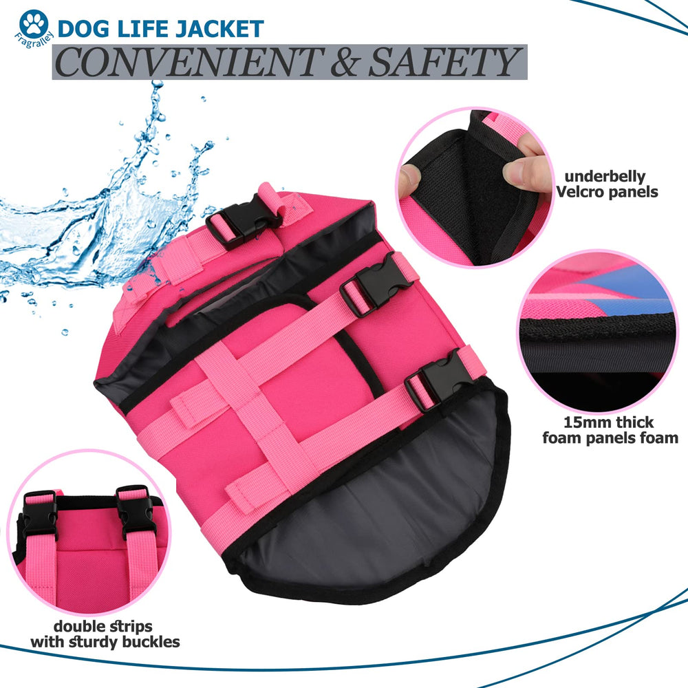 Fragralley chaleco salvavidas perro nylon-ripstop, resistente para actividades acuáticas.