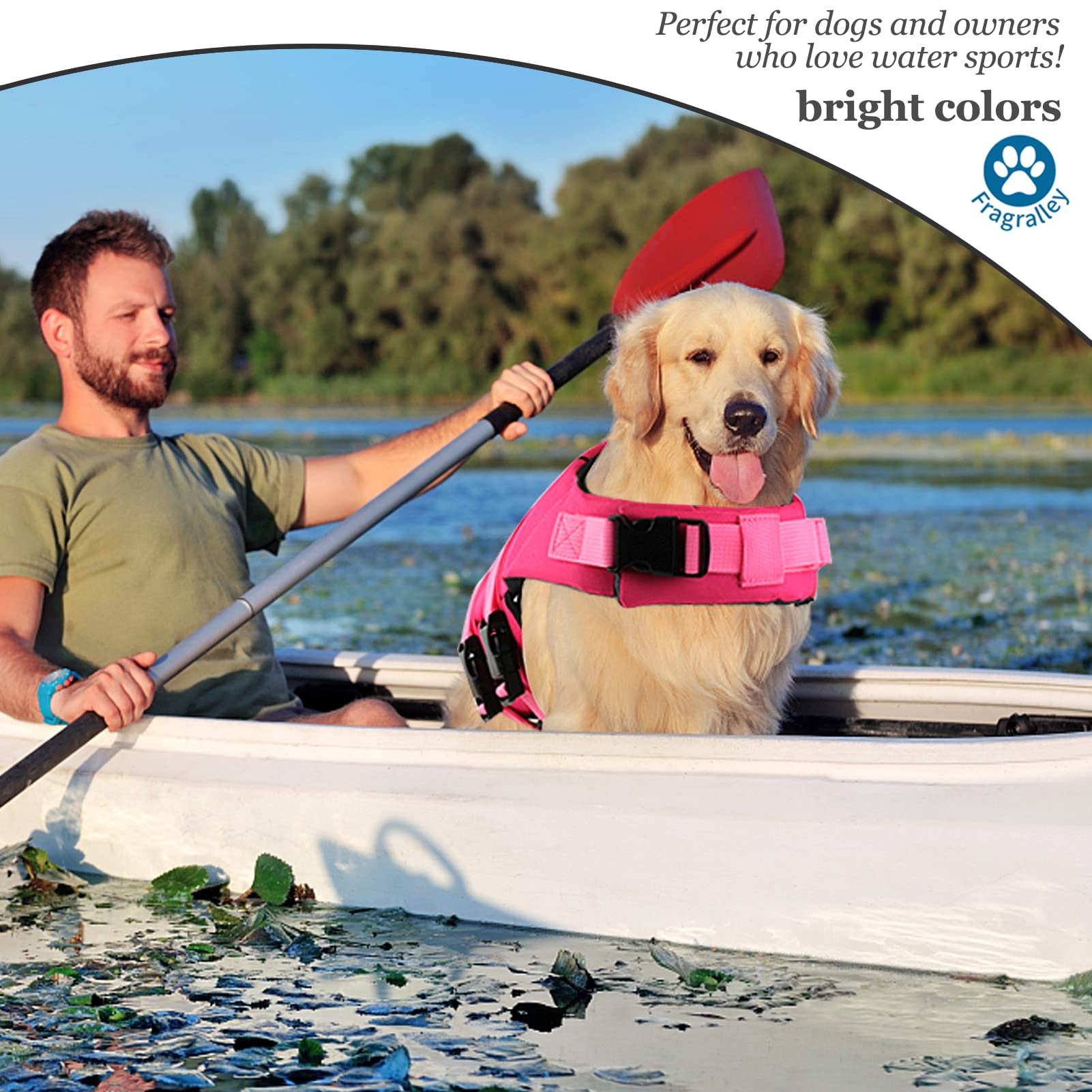 Fragralley chaleco salvavidas perro tiburón, ajuste-correas, asegura ajuste seguro y cómodo.