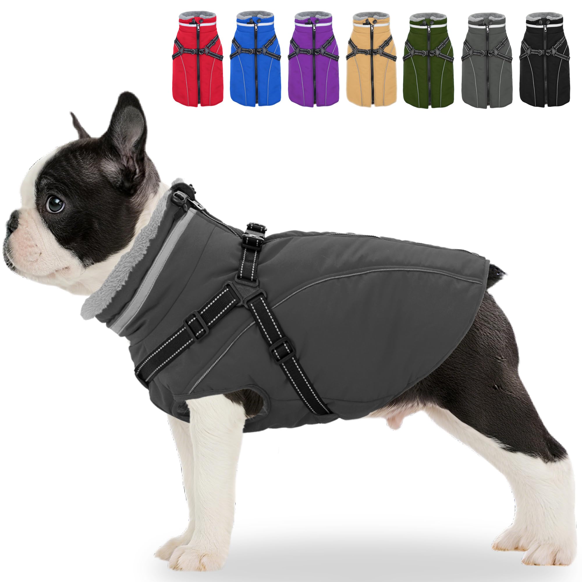 Fragralley chaqueta perro cremallera antideslizante, manteniendo la chaqueta en su sitio