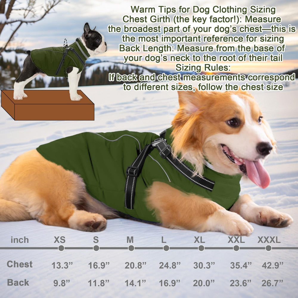 Fragralley chaqueta para perro con cuello forrado para mayor calor y confort.