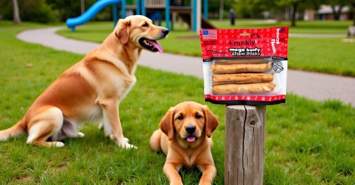 Frankly Pet palito tocino 7in, masticación duradera para perros grandes y pequeños.