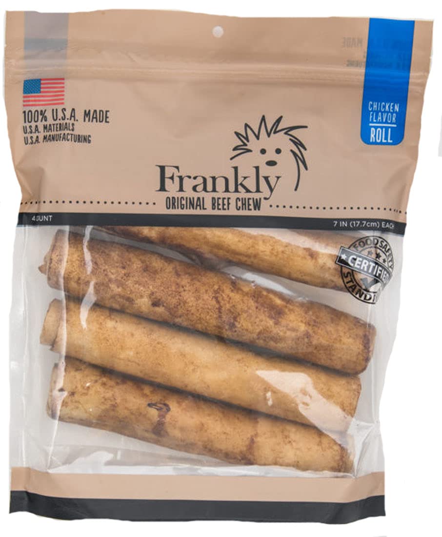 Rollos Frankly Retriever para perros: masticación prolongada y sabor natural.