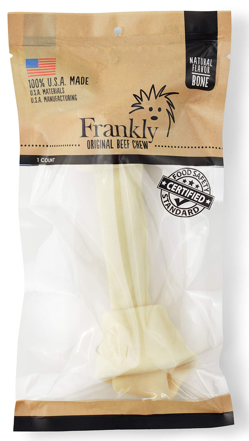 Frankly textura sabrosa, experiencia de mordida agradable en hueso natural.