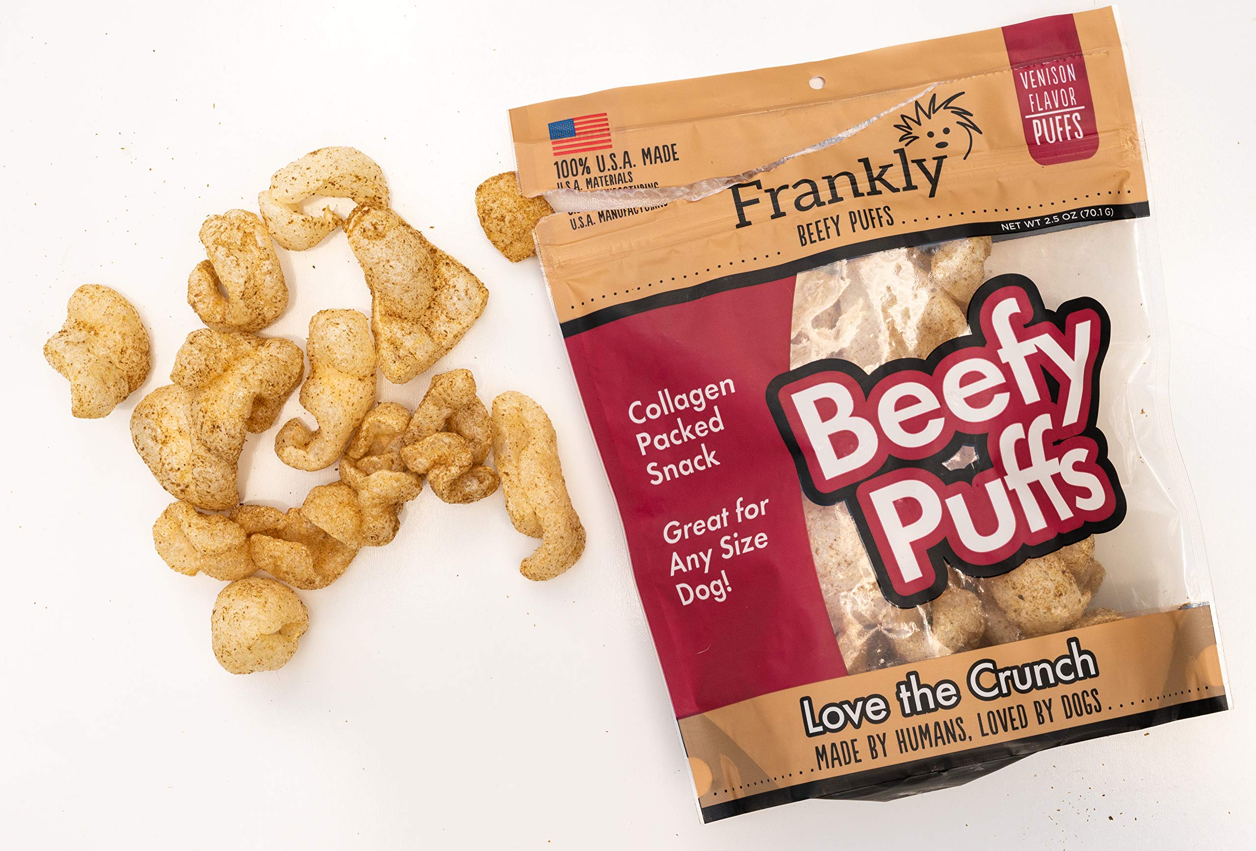 Frankly Venado Crujientes, snack crujiente para entrenamiento y premios.