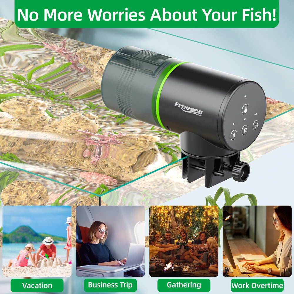 Alimentador FREESEA con modo manual para alimentaciones puntuales.