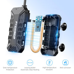 Calentador FREESEA 50W con controlador LED externo para ajustes rápidos