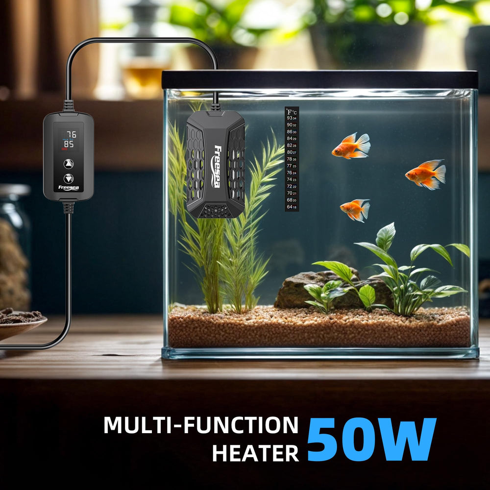 Calentador FREESEA sumergido, visualización de temperatura en agua