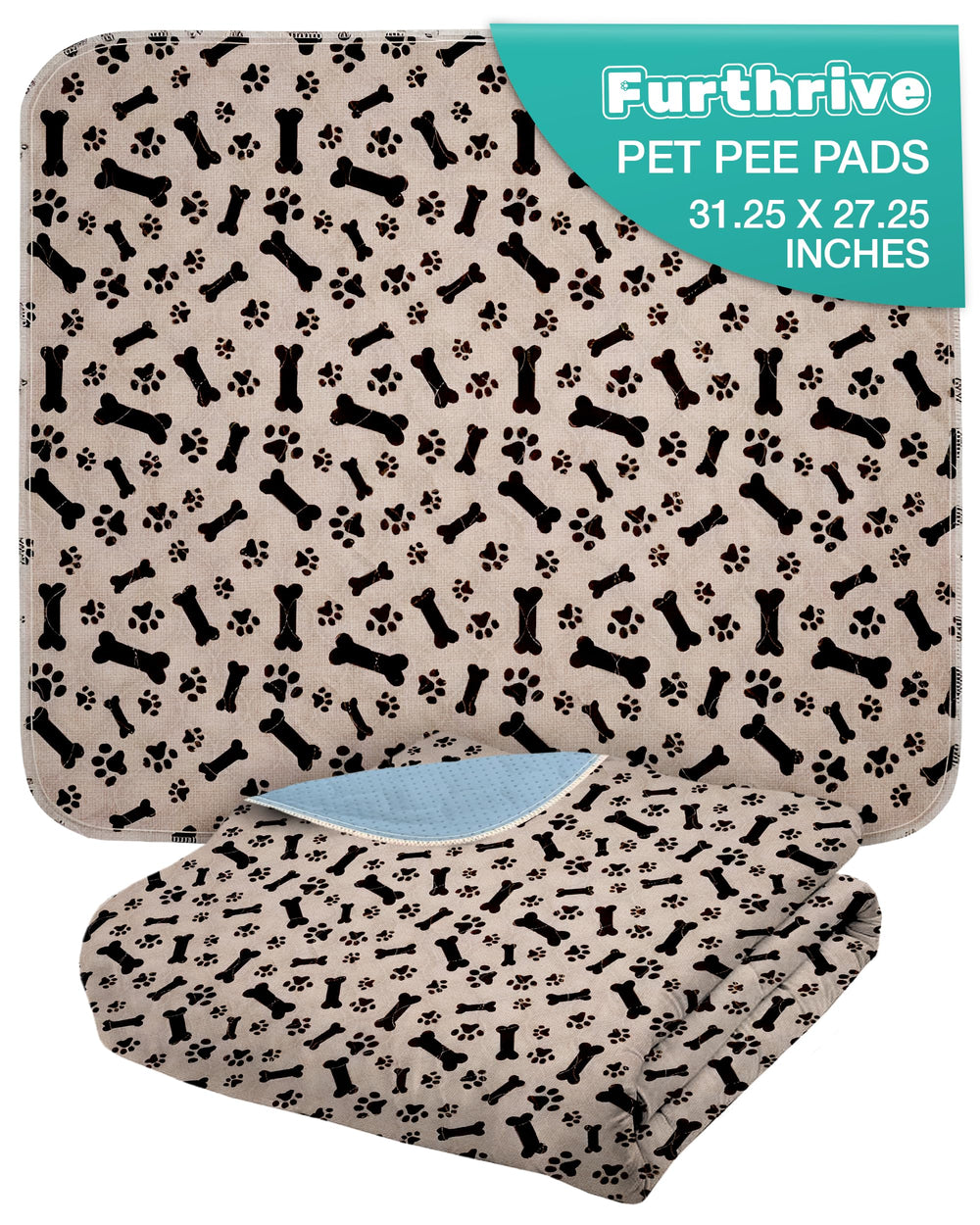 Furthrive: almohadilla pipí para perros lavable, ideal para entrenamiento en interiores