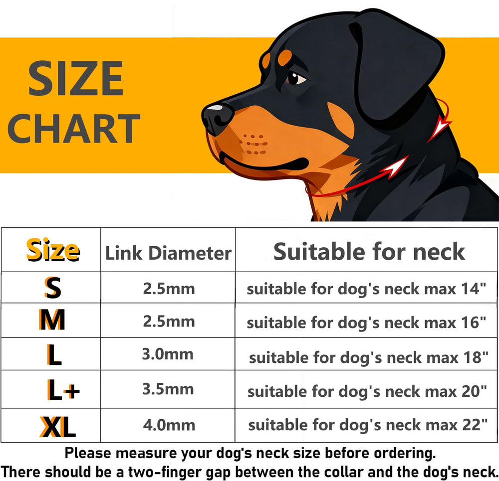 Freezx Collar Slip P Chain para perros activos, control con menos esfuerzo