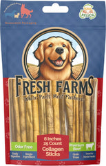 Fresh Farms palitos de colágeno para perros, empaque de 25 unidades, sin cuero.