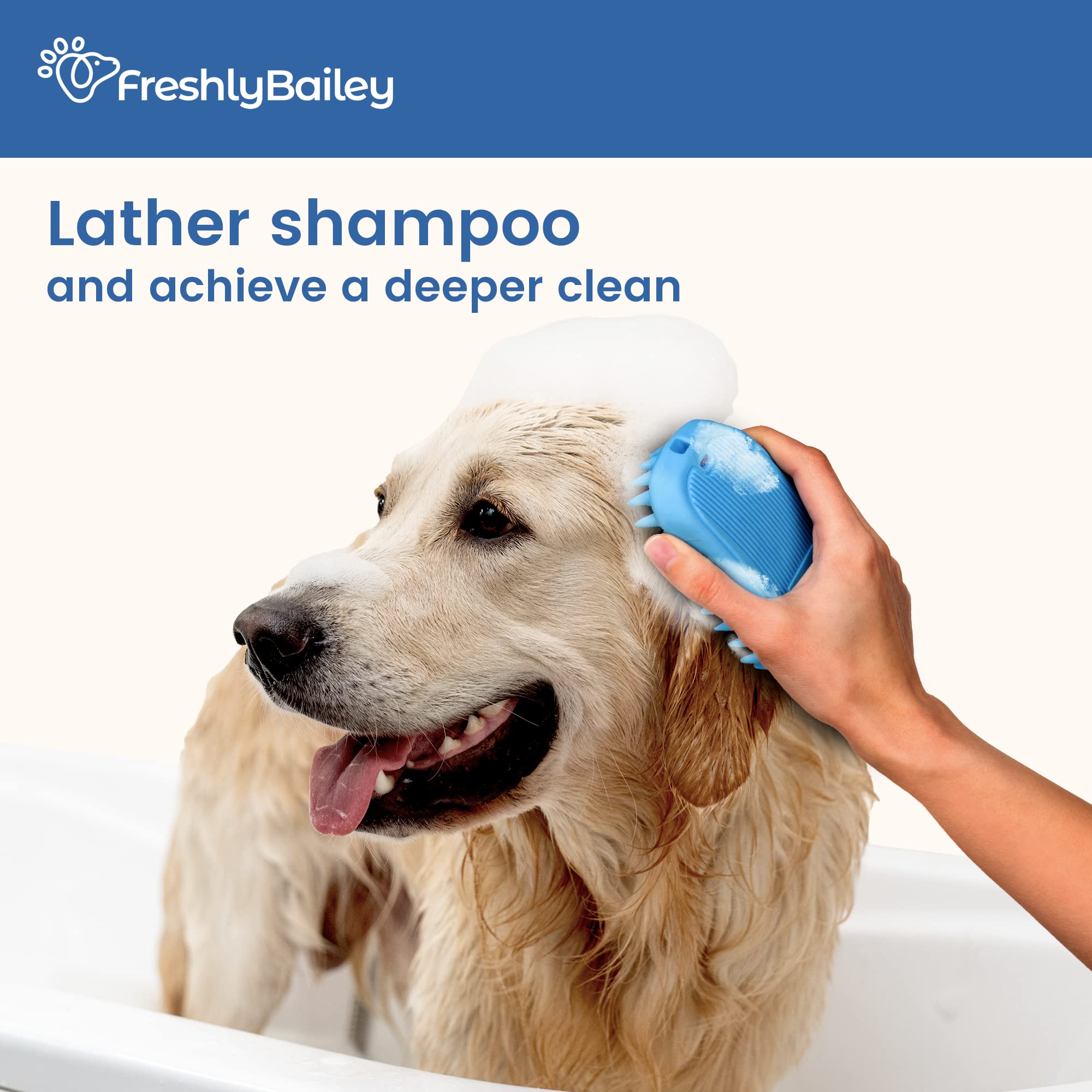 Freshly Bailey deslanado seco para perro de pelaje medio, cómodo de usar.