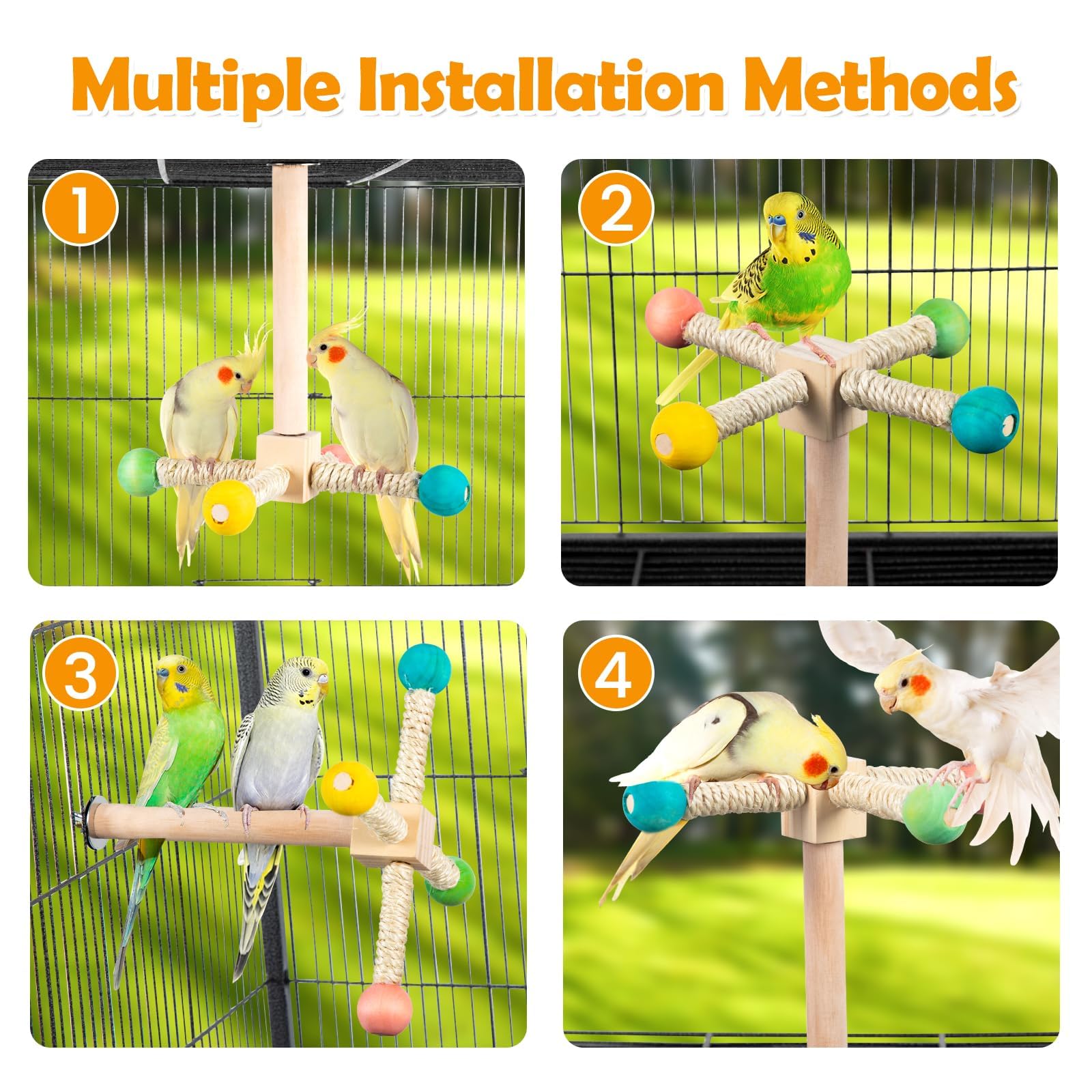 FrgKbTm accesorio de jaula para aves, compatible con varias especies.