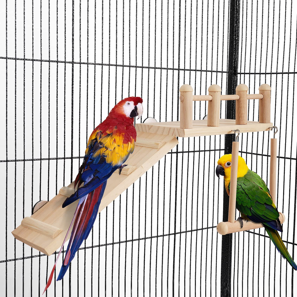 FrgKbTm escalera para pájaros facilita escalada segura