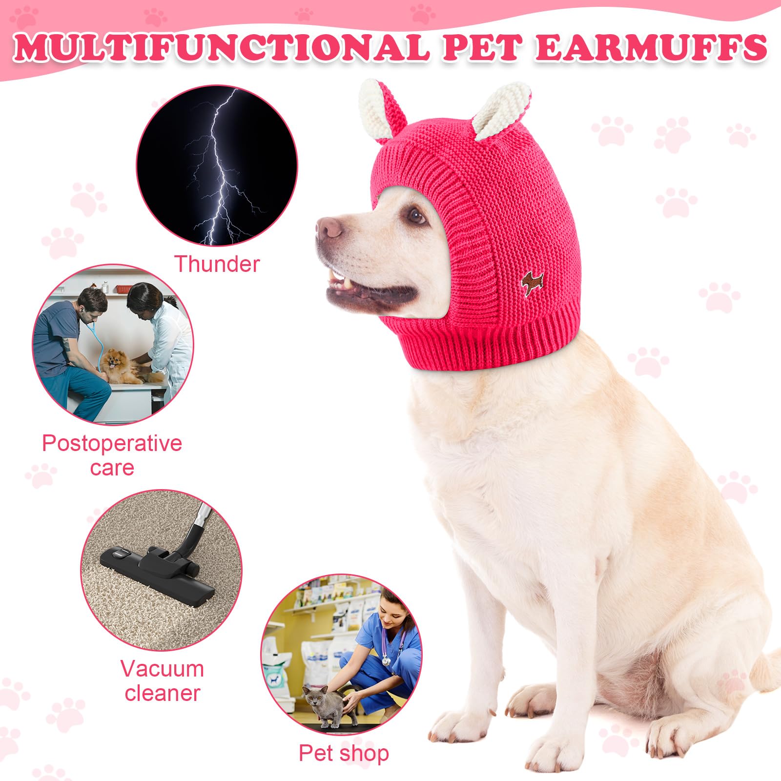 Frienda auriculares para perro lavables y duraderos para uso prolongado en casa o viaje.