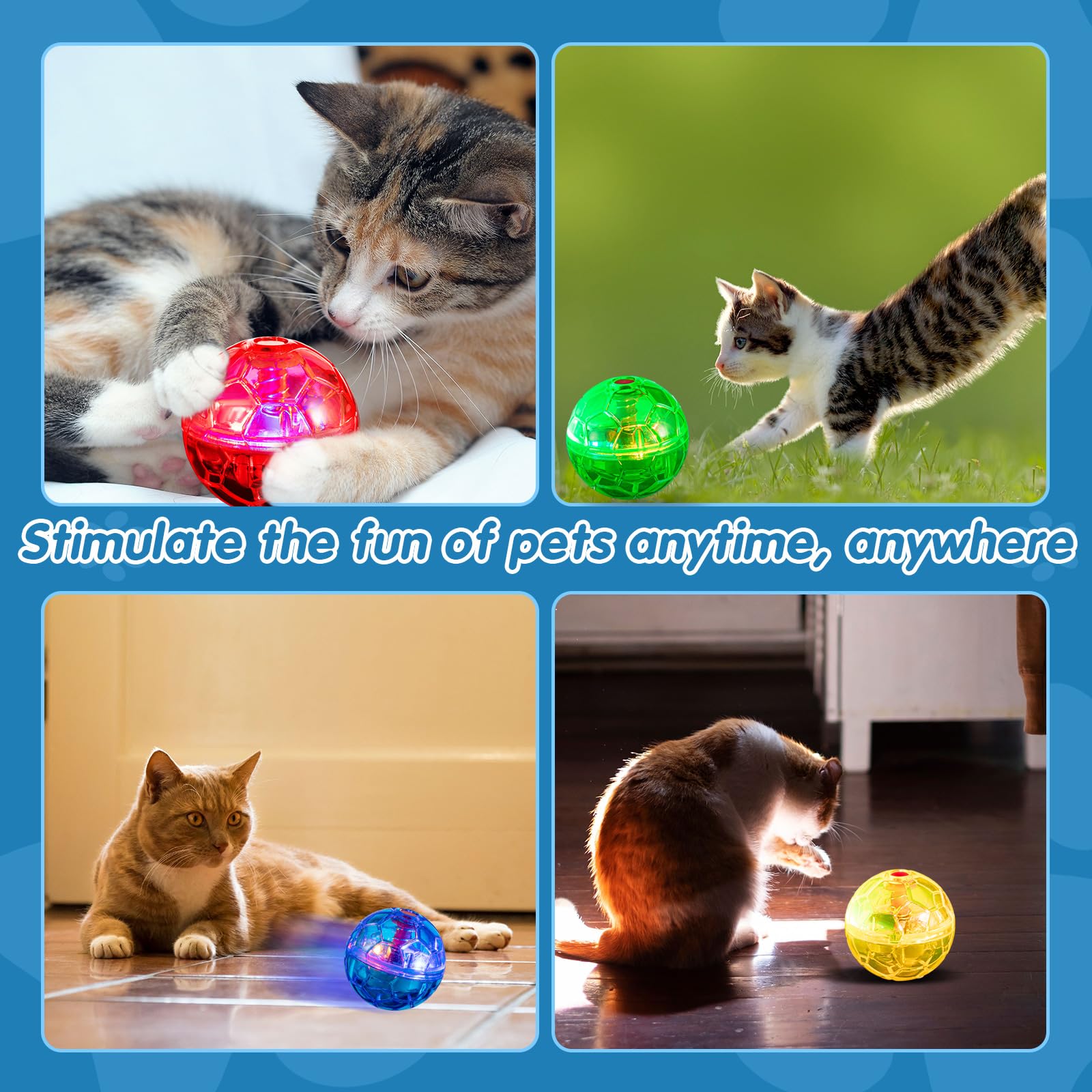 Bolas Frienda para juegos en casa, parque o jardín, con brillo visible.