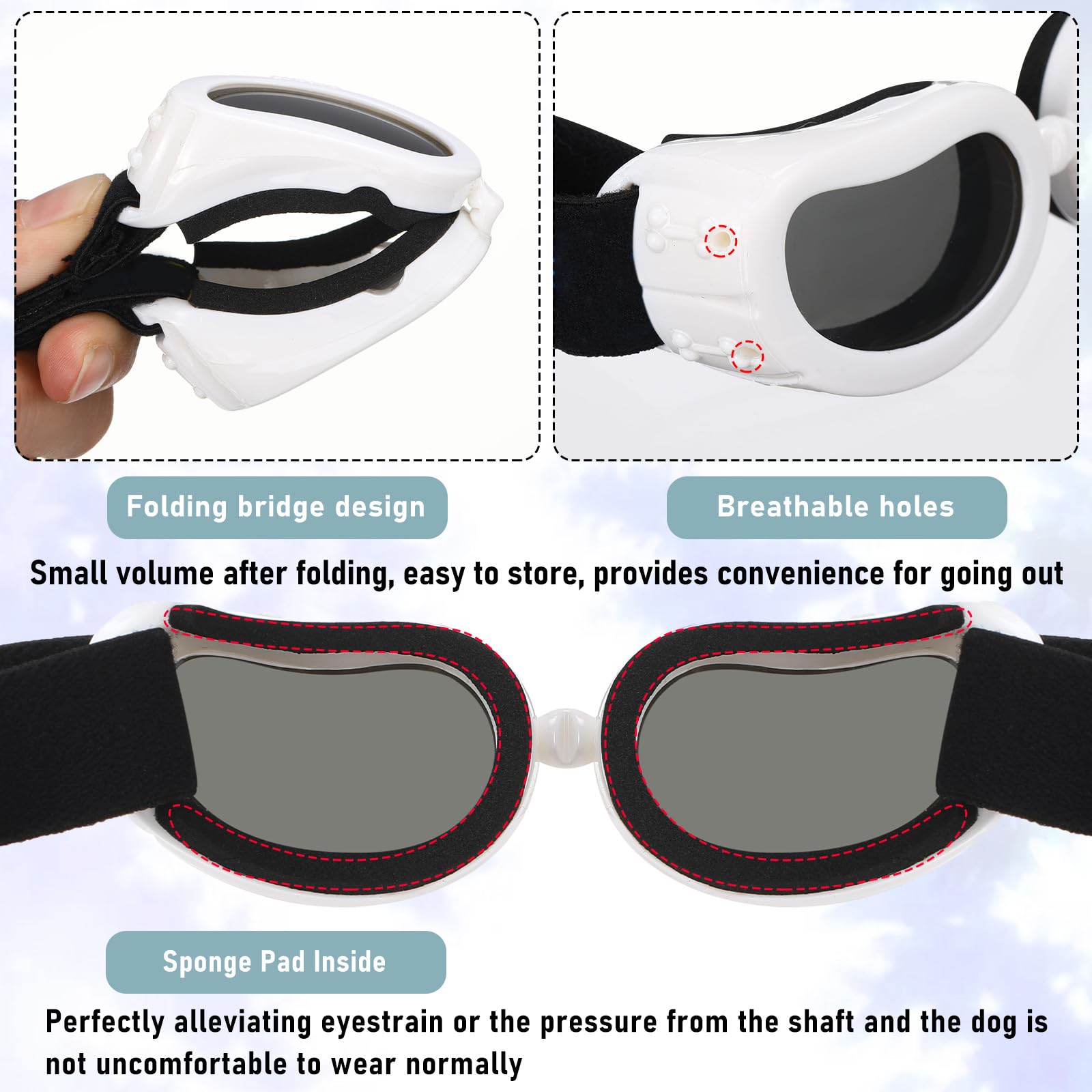 Frienda casco perro ajuste cómodo, compatible con diferentes tallas