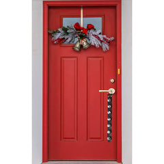 Frienda decoracion-navidad-cascabeles-puerta: ambiente festivo en cocina o sala