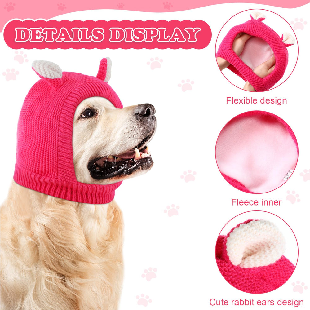 Frienda gorro orejas para perro tejido rosa ofrece comodidad y protección suave durante paseos.