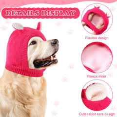 Frienda gorro orejas para perro tejido rosa ofrece comodidad y protección suave durante paseos.