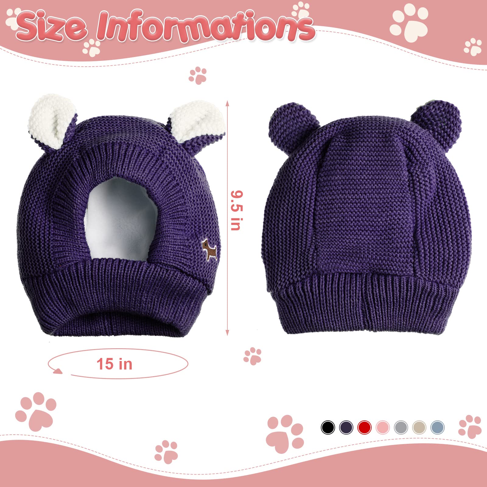 Frienda tejido de algodón suave para orejeras de perro