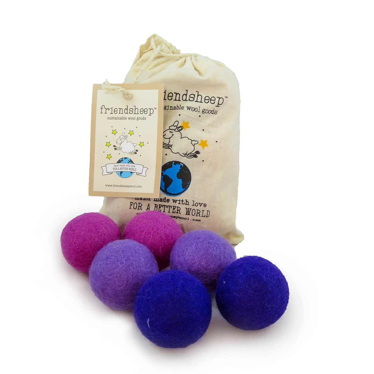 Pelota de lana ecológica Friendsheep para juego suave en interiores.