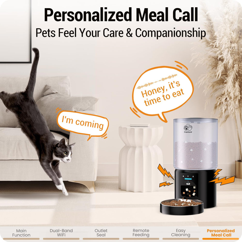 Frienhund alimentador gato capacidad 5L tanque visible 360