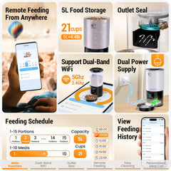 Frienhund alimentador gato con wifi de doble banda estable