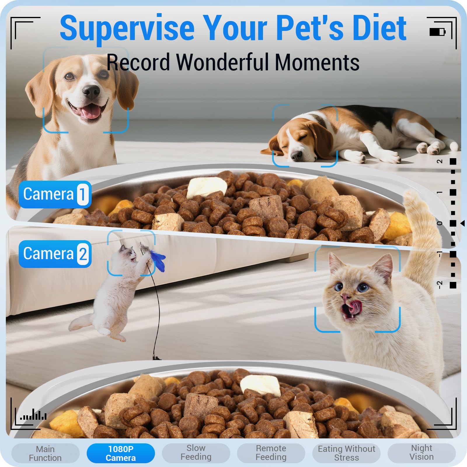Frienhund cámara con voz bidireccional para calmar a tu mascota a distancia.
