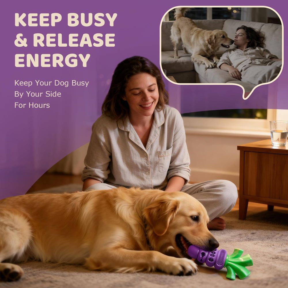 Frienhund Juguete durable para mordedores poderosos en morado, adecuado para perros agresivos.