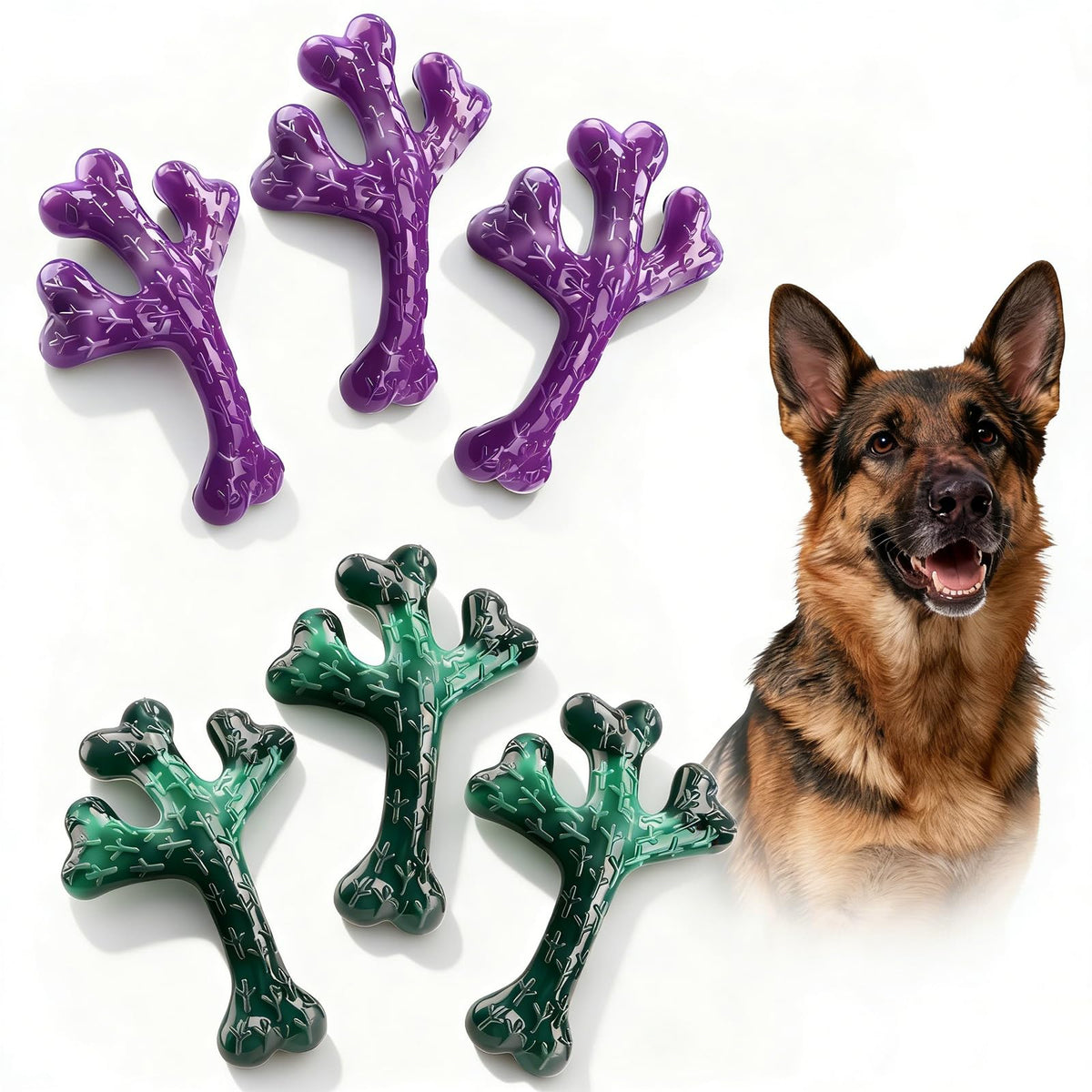 Frienhund Juguete masticable con sabor a res para mordidas intensas.