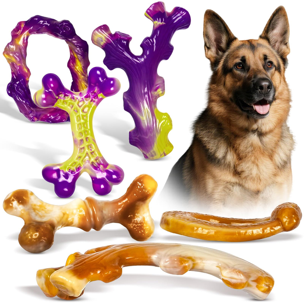 Frienhund seis juguetes indestructibles para perros: durabilidad para mordedores activos.