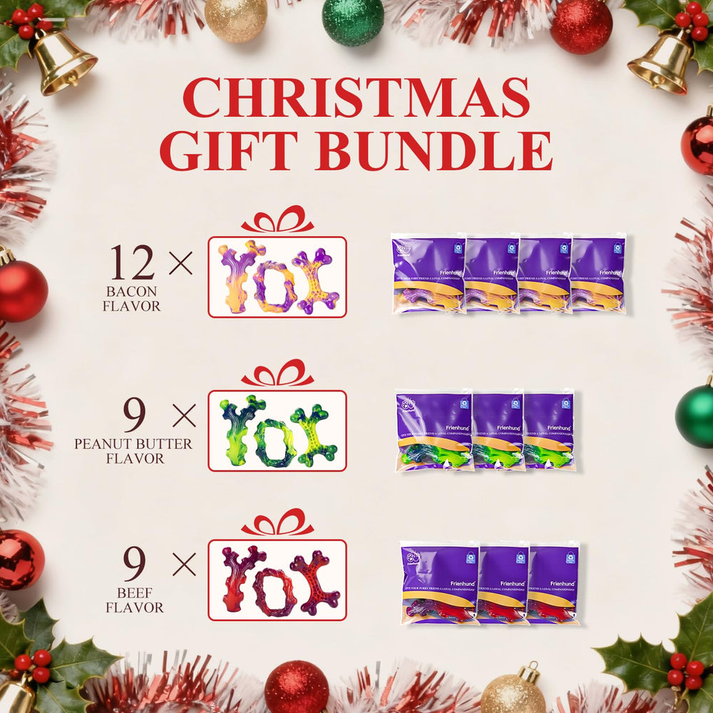 Frienhund set de 30 juguetes para perros, perfecto regalo navideño.