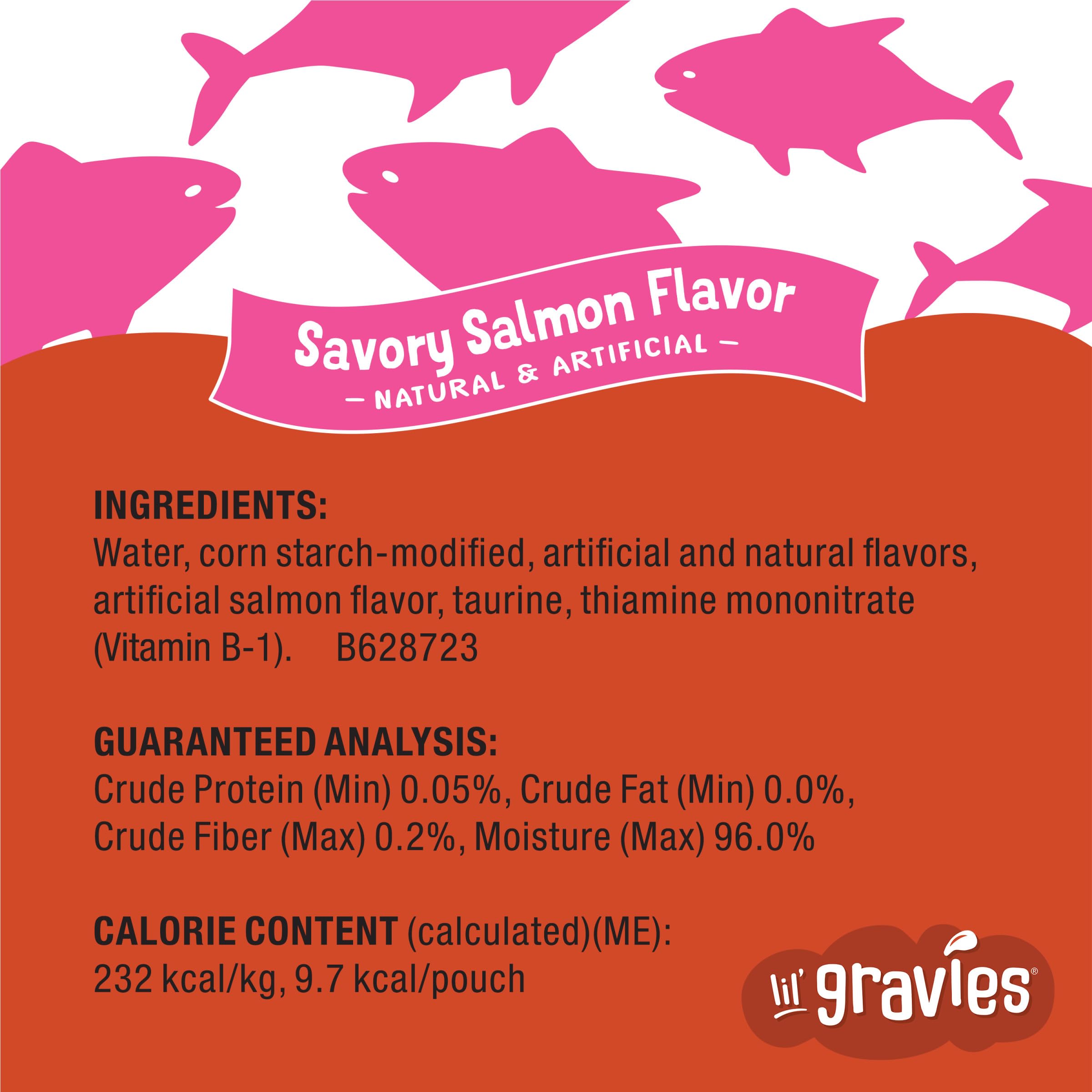 Friskies Lil' Gravies salmón, complemento sabroso para el gusto del gato