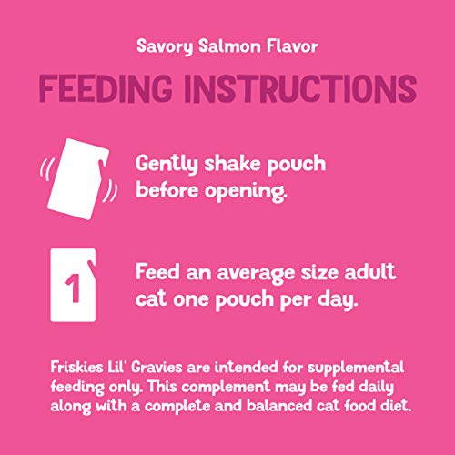 Friskies Lil' Gravies salmón, pack de 16 bolsas de 1.55 oz