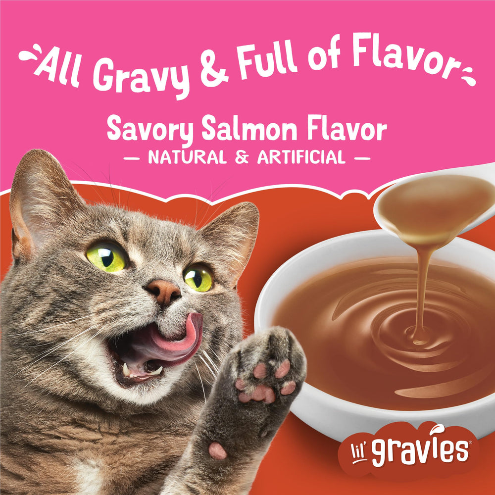 Friskies Lil' Gravies salmón, porción individual para servicio rápido