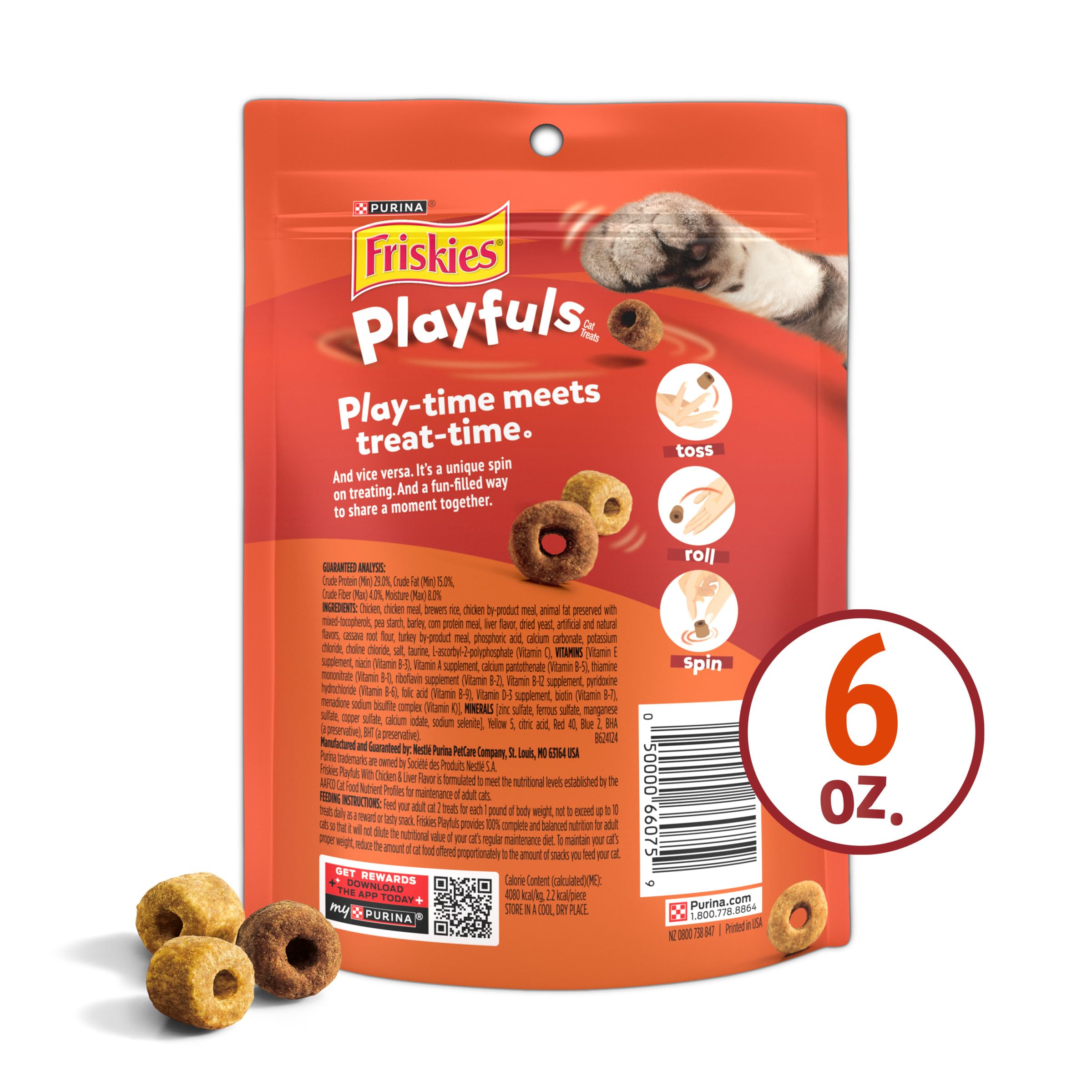 Friskies Playfuls juego-y-snack: combinación atractiva para mantener a tu gato activo.