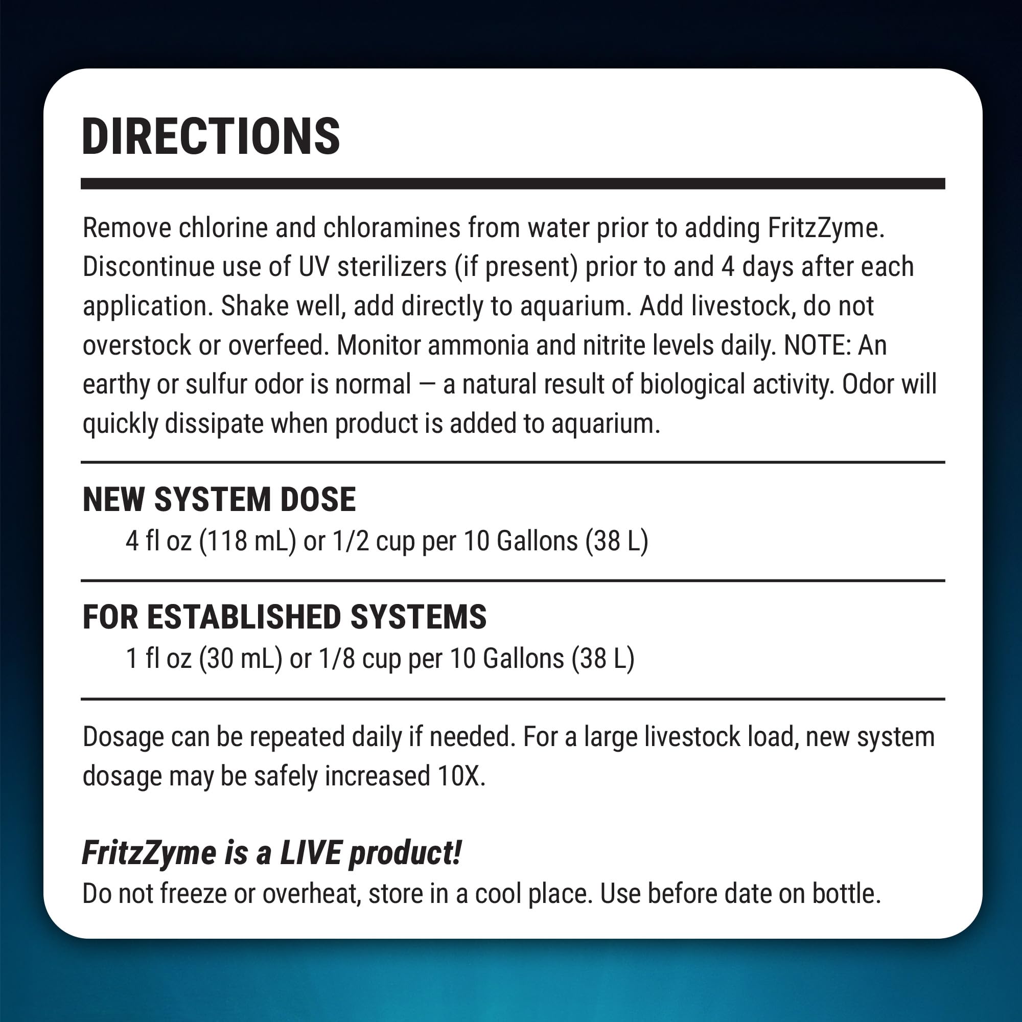 FritzZyme 7 en sistema de agua dulce compatible.