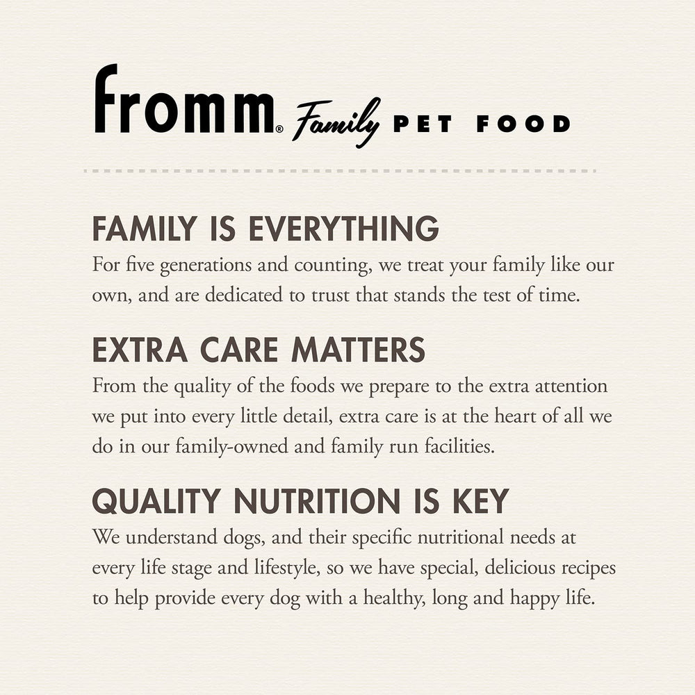 Fromm Adult Gold croquetas con textura crujiente para perros adultos.