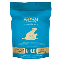Fromm alimento para cachorros de gran raza, croquetas de pollo para desarrollo muscular.